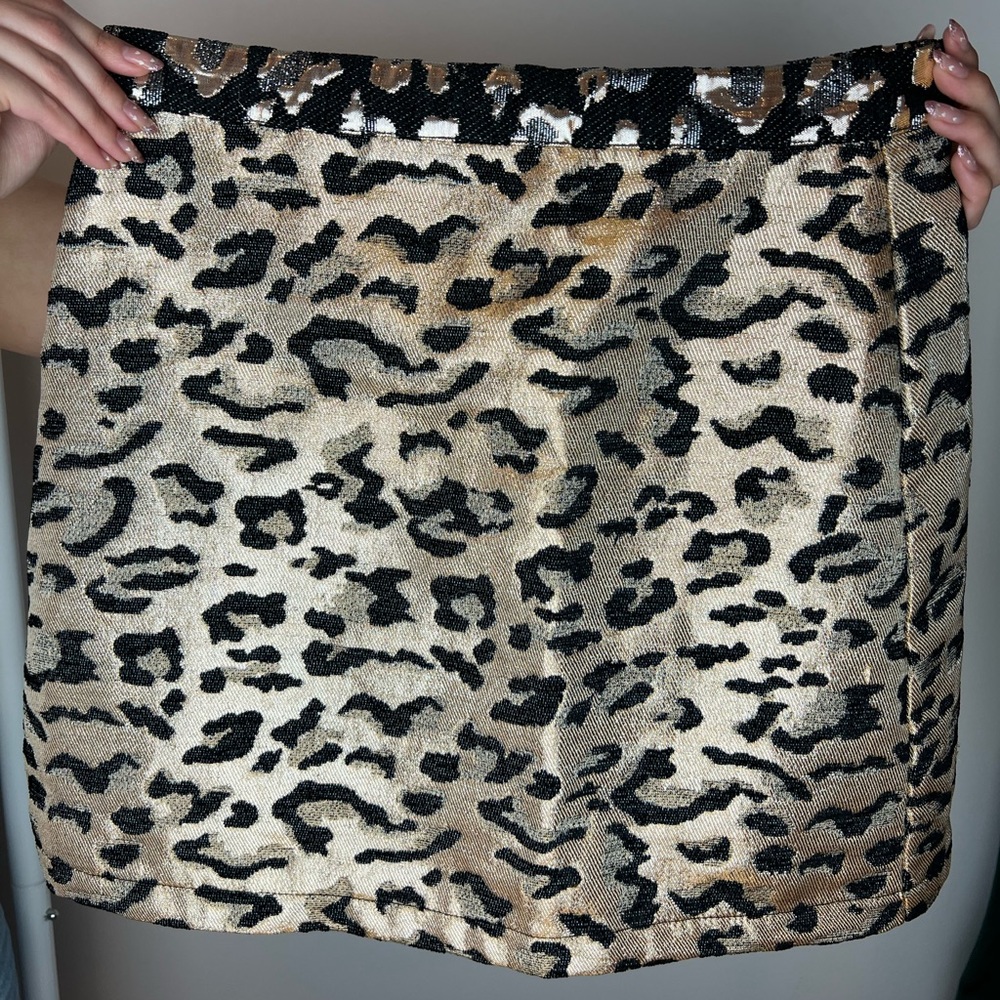Leopard Print Mini Skirt